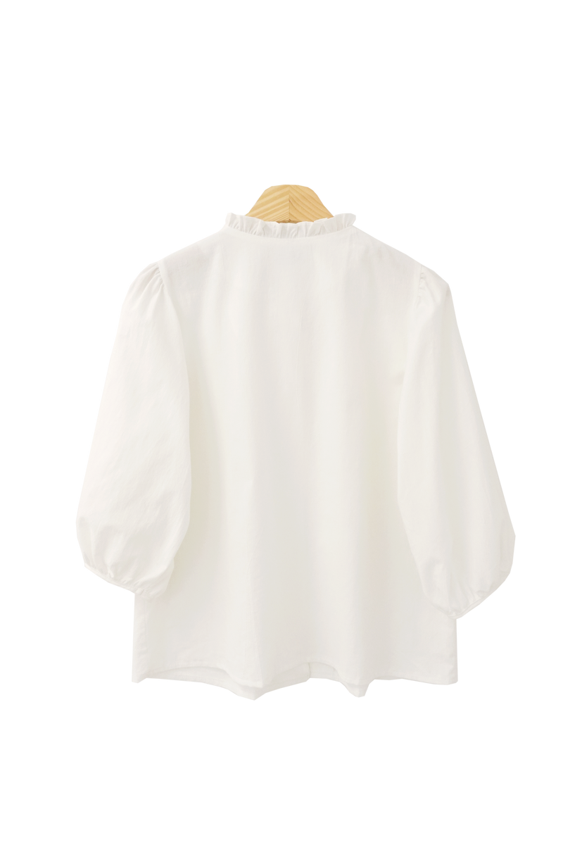 [MADE] Your Spring Puff Shirring Frill Blouse (2 colors)