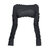 braid knit arm warmer - charcoal (6643736903798)