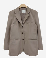 メイビー 春 カラー ボタン ルーズフィット スリット ジャケット(3color) / Maybee Spring Collar Button Loose Fit Slit Jacket (3 colors)