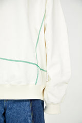 アイデンニードルポイントスウェットシャツ/IDEN needlepoint sweatshirts (Cream)