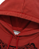 Chestplate Faded Hoodie/Faded Red