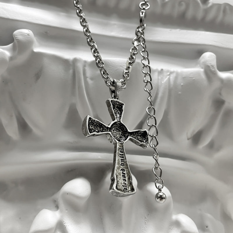 ビームス クロス チェーン ネックレス / [BLESSEDBULLET] BEAMS cross II chain necklace_dark silver/antique silver