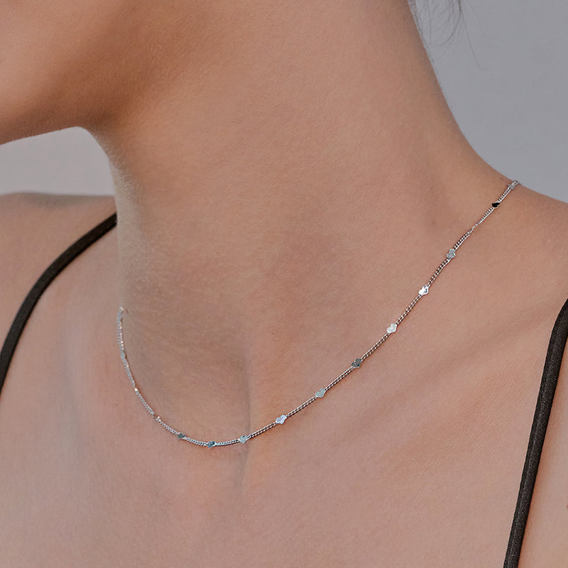 ハートチェーンネックレス/heart chain necklace