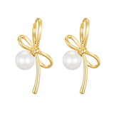 [24SP]hug pearl ribbon earring