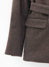 ダブルベルトウールジャケット / Double belt wool jacket (2color)