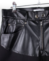 フェイクレザーパネルモトクロスパンツ/Faux Leather panelled Motorcycle Pants