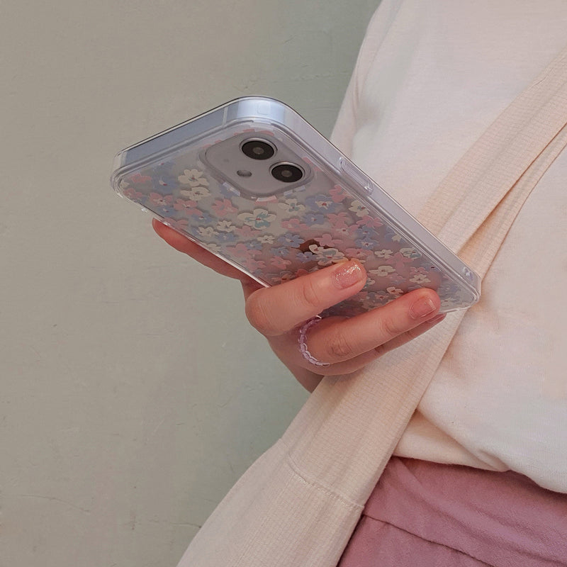 フラワースプラッシュジェリーハードアイフォンケース/Flower Splash Jelly Hard phone case