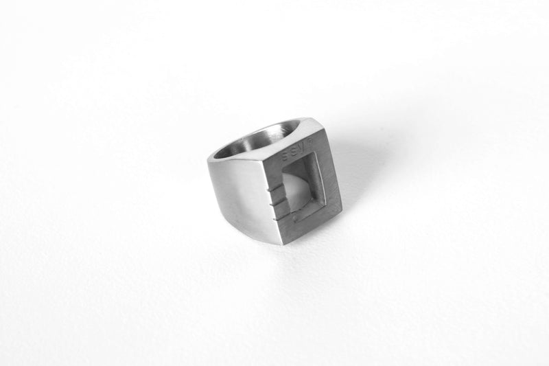SQUARE OURLINE RING (SURGICAL STEEL) (6567189971062)