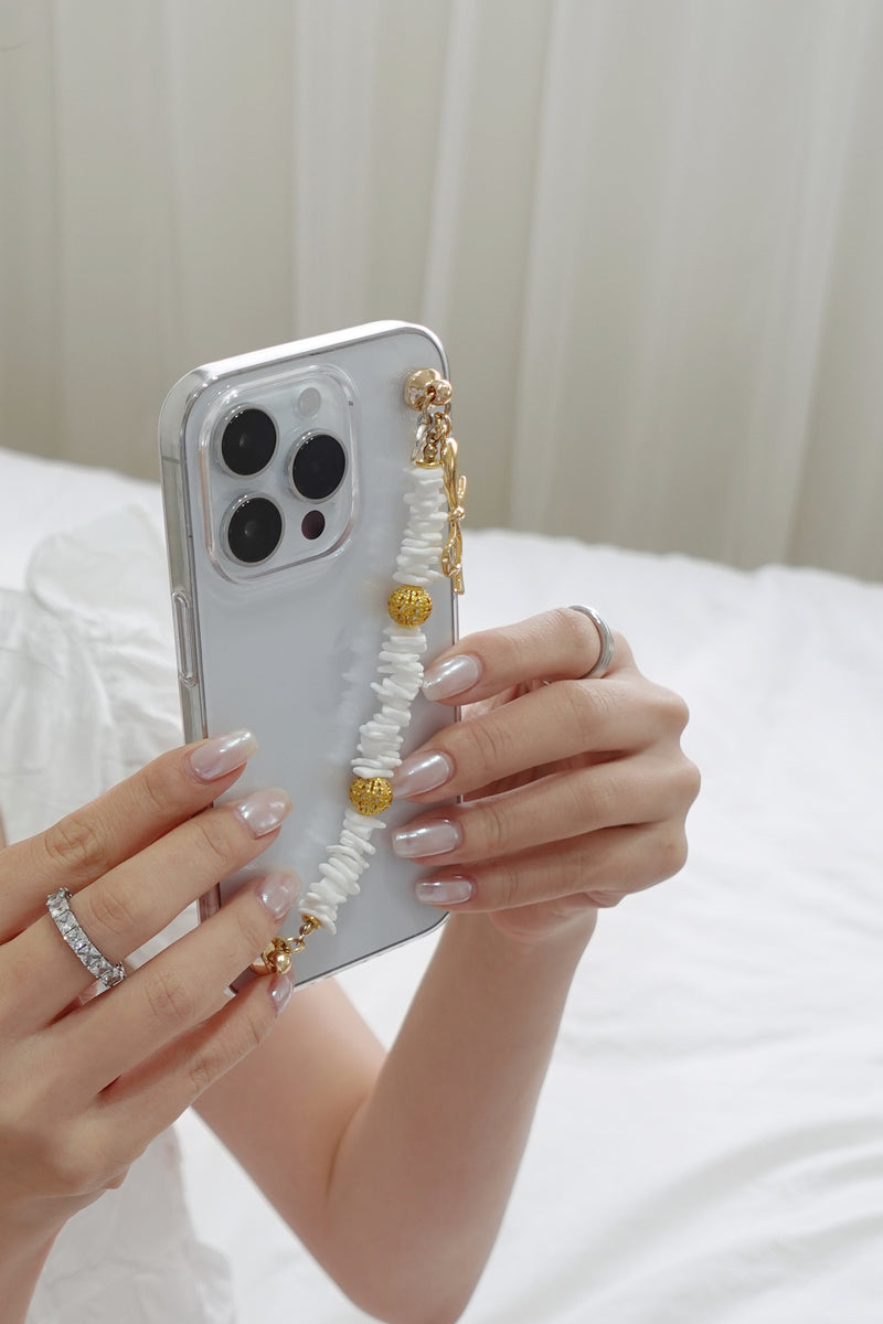 belle gold iphone strap case