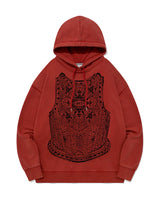 Chestplate Faded Hoodie/Faded Red