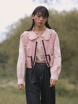 Petite Ribbon Knit Vest (2colors)