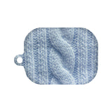 ツイストニットマットAirPodsケース / (05 light blue) Twisted Knitted matte AirPods Case
