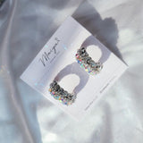 ツーポイントミニリングイヤリング/(14color) Two Point Mini Ring Earring