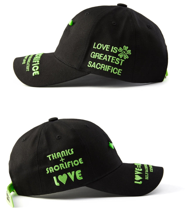 ラブサクリファイスボールキャップ/LOVE SACRIFICE ball cap_Black/Green