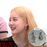 シルバーハートキーイヤリング / Silver Heart Key Earring (STAYC Seeun, Sieun, Dreamcatcher Gahyun Earring)