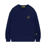 HOLYNUMBER7 X CHOI BYUNGCHAN BUCKET LIST GRAPHICS SWEAT SHIRT_NAVY