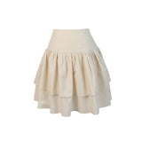 Floria shirring skirt (ivory) (6656433487990)