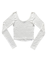 ステープルUネックロングTシャツ / AS"ON STAPLE U-NECK LONG T (WHITE)