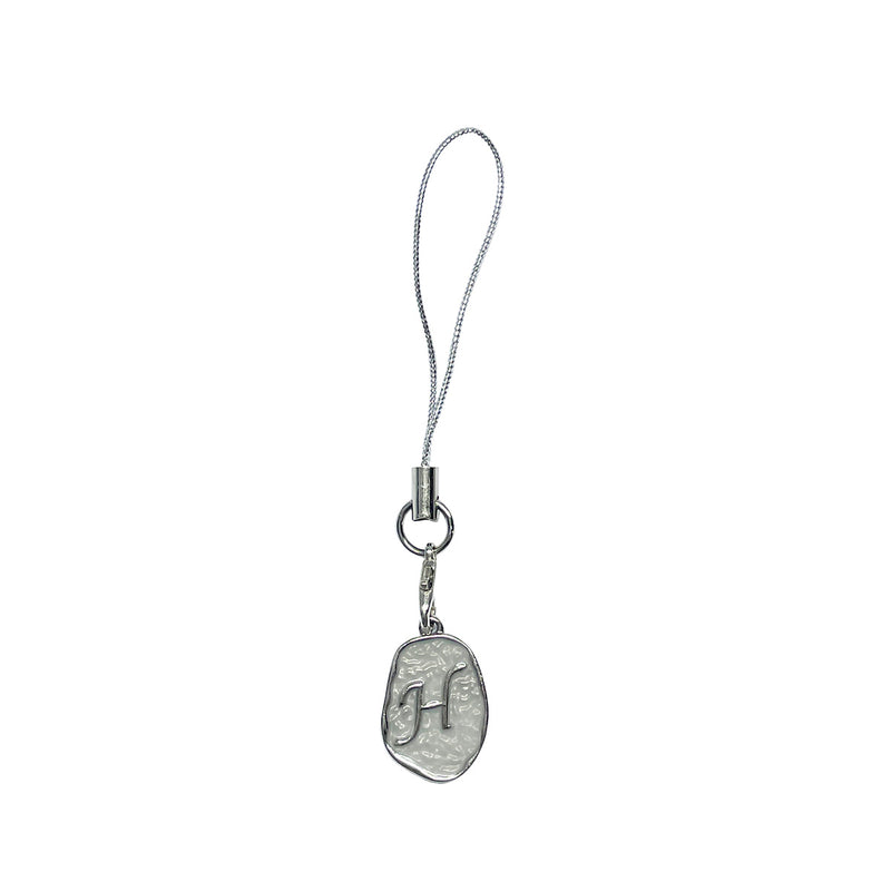MY Initial Pendant Silver Phone Strap Key-Ring