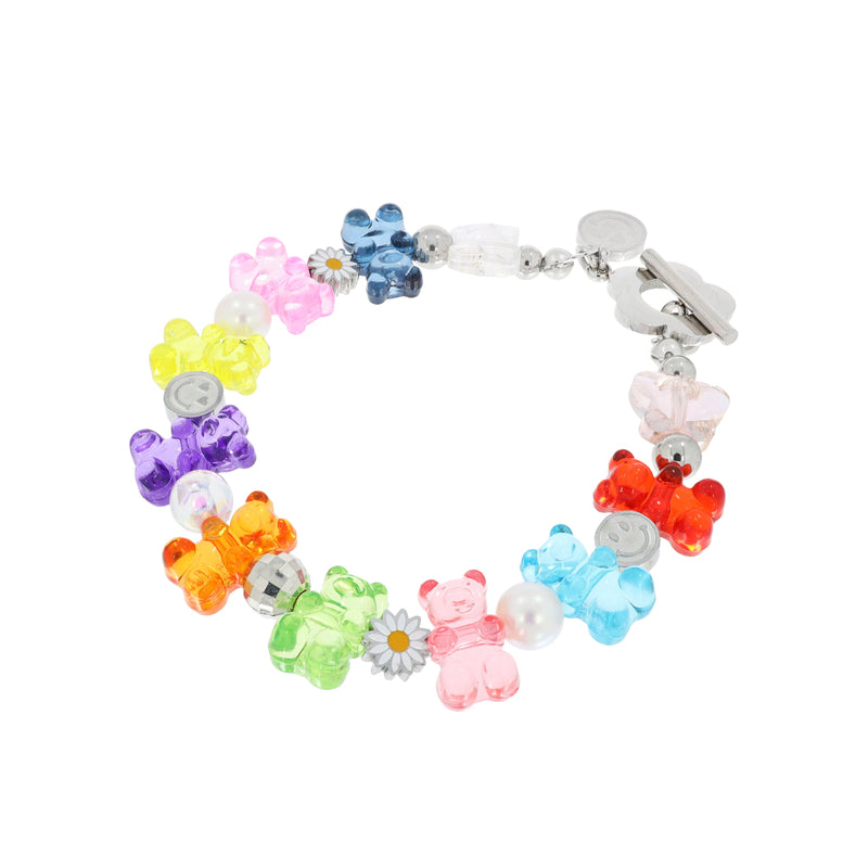 Colorful Teddy Bear Daisy Bracelet