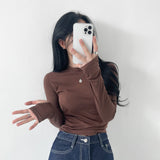 Extended Sleeve Round Neck T-Shirt