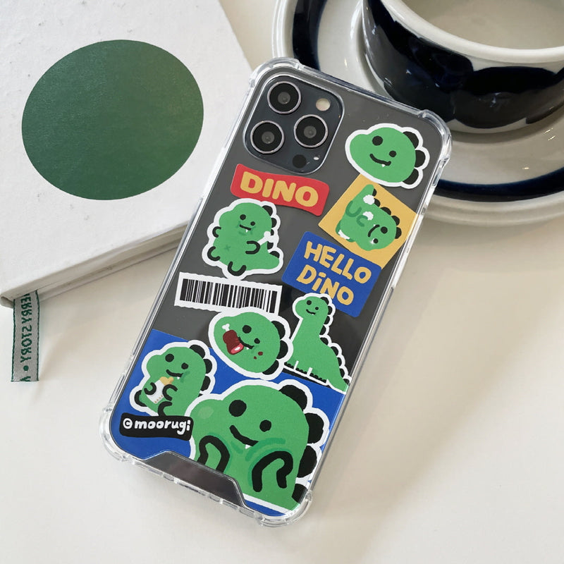 ディノステッカージェリーハードアイフォンケース/Dino sticker Jellyhard Case