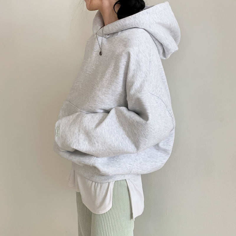 ベリーグッドフリースラインウールエンブロイダリーフーディー / [Bellide made/fleece-lined wool] Berrygood fleece-lined wool embroidery hoodie