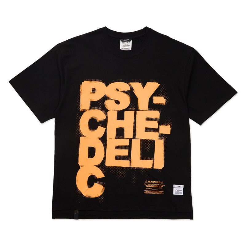 Psychedelic Oversized Short Sleeves T-Shirts Black / White