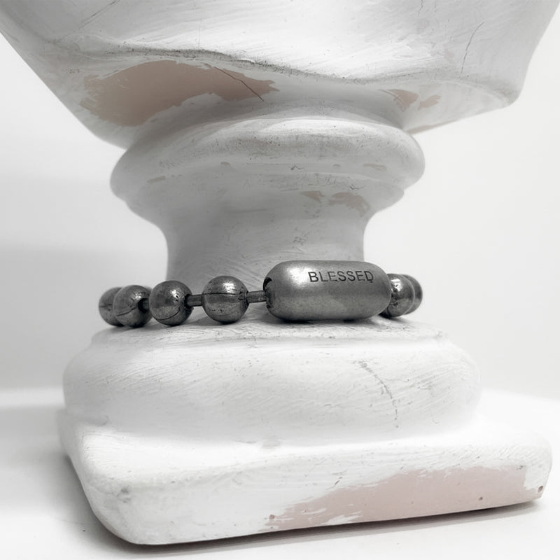 9mm ボールチェーン ブレスレット / [BLESSEDBULLET]9mm ball chain bracelet_dark silver