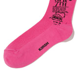 YOUTHHOSTEL GRAPHIC SOCKS [PINK]