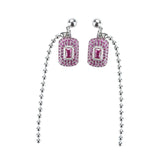 PINK CUBIC EARRING 