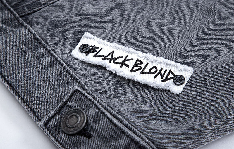 スマイルロゴデニムジャケット/BBD Smile Logo Denim Jacket (Dark Gray)
