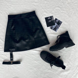 レザーガータースカート / Leather Garter Skirt (4573562404982)
