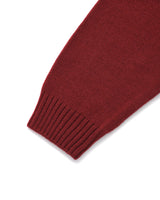 ワープドローズニットプルオーバー/Warped Rose Knit Pullover/Crimson