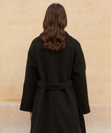 ウールブレンドローブコート/RCH wool blended robe coat black