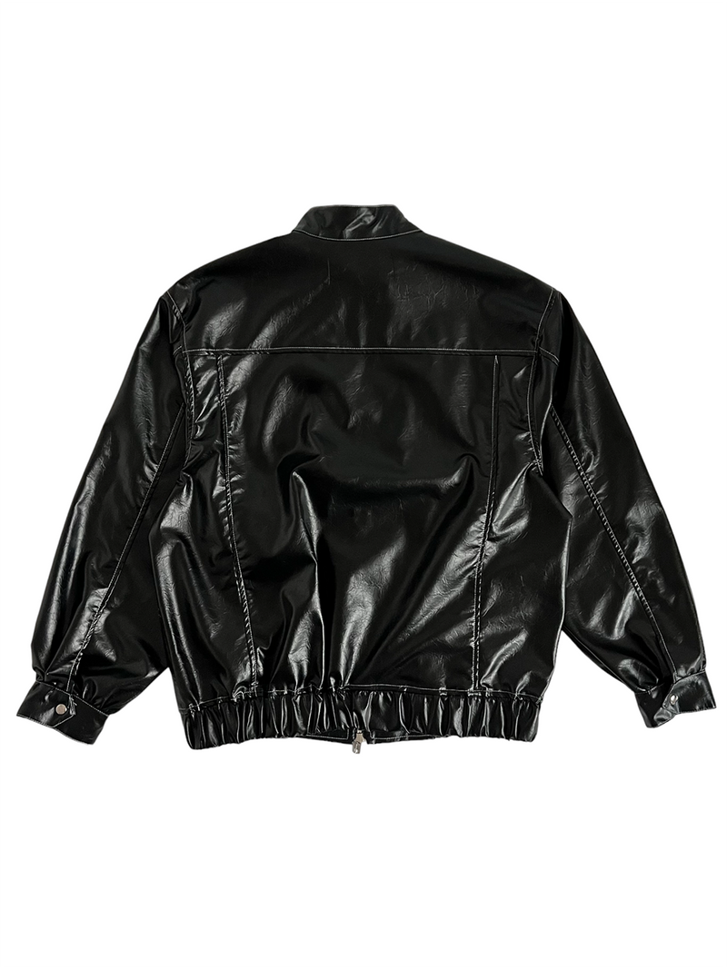 メーススティッチレザーコーティングジャケット / Mase Stitch Leather Coating Jacket (3color)