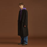 ウールコート / overfit double wool coat black (4595749486710)