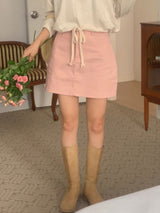 プラネット 春 パステル コットン スカート ミニ スカート(3color) / Planet Spring Pastel Cotton Skirt Mini Skirt (3 colors)