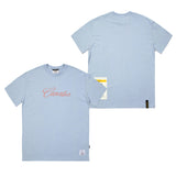 カナビスレタースタンダードTシャツ / CANABIS LETTER STANDARD FIT T-SHIRTS SKY BLUE / PURPLE GREY