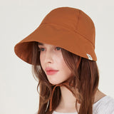 モノグラムラベルストリングボンネットハット / [VARZAR] Monogram Label String Bonnet Hat Orange