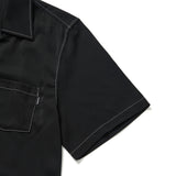 コントラストステッチシャツ/CONTRAST STITCH SHIRT (BLACK)