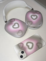 ブラッシュハートフォンケース / witty blush heart phone case (gray+pink)