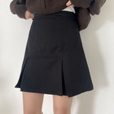 インバーテッドプリーツミニスカート / Inverted Pleat Mini Skirt