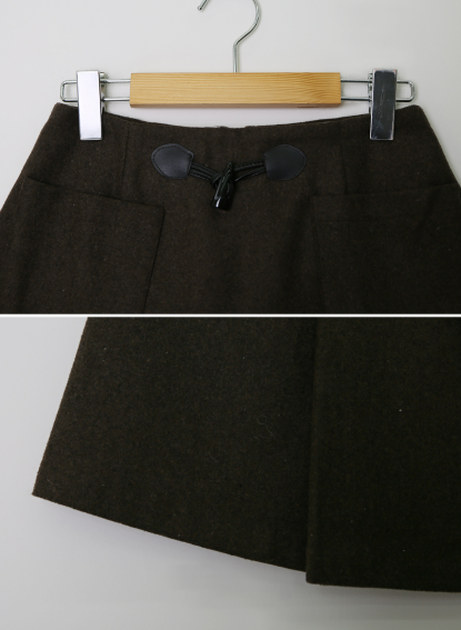 ダッフルポケットウール30スカート(2color) (6658635825270)