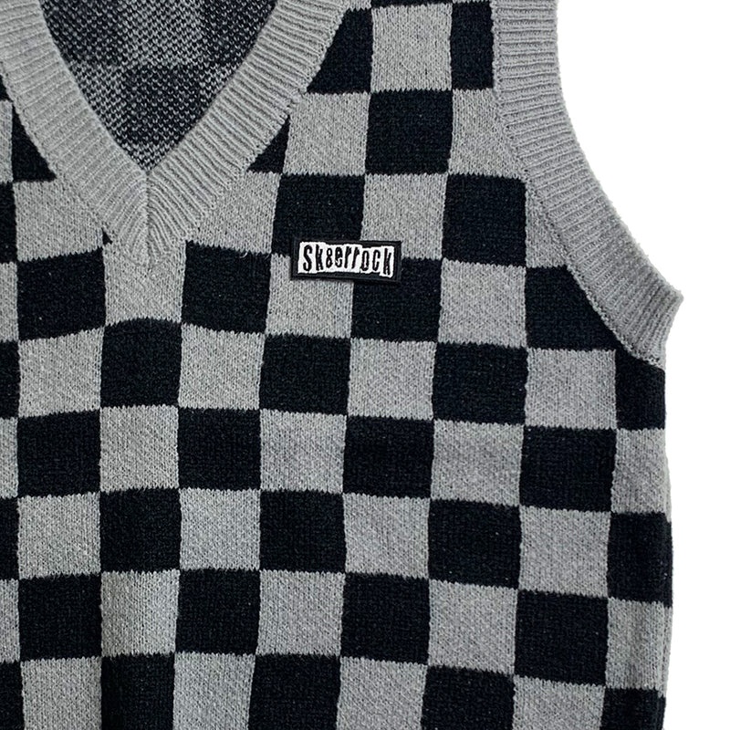 checkerboard logo vest gray (6647944675446)