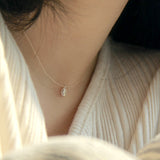 ラウンデッドシルバーペンダントネックレス / [CCNMADE] Rounded Silver Pendant Necklace (3color)