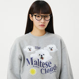 マルチーズクラウディースウェットシャツ /(NO napping) Maltese cloudy sweatshirts