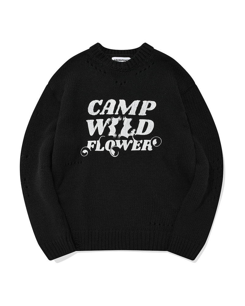 キャンプワイルドフラワーニット/Camp Wildflower Knit Pullover/Black
