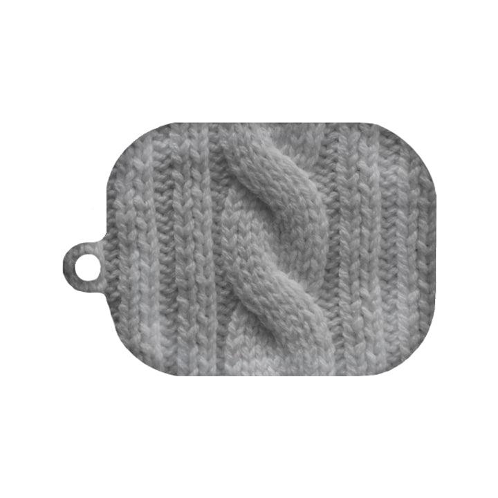 ツイストニットマットAirPodsケース / (13 light gray) Twisted Knitted matte AirPods Case