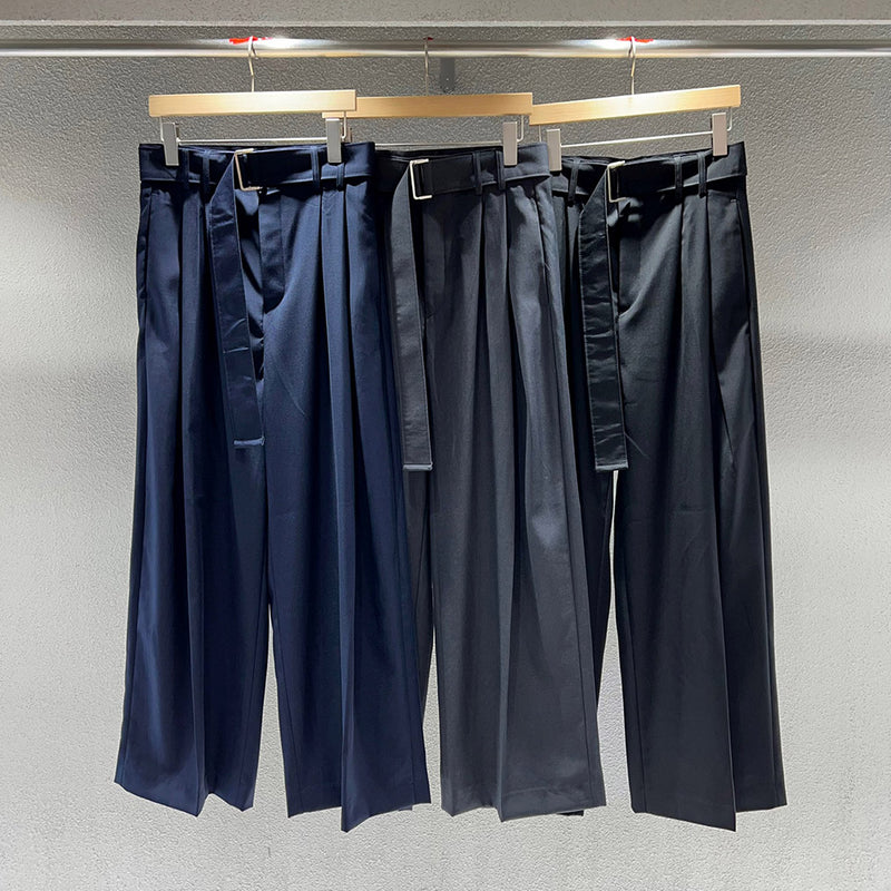 ツインベルトワイドパンツ/SK Twin Belt Wide Pants (3 colors)
